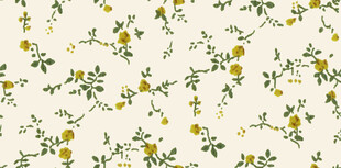 小黄花藤蔓碎花图案