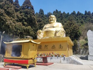 户外巨型弥勒佛金色佛像