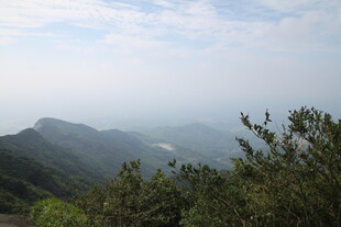 山间绿意 远眺朦胧山峦