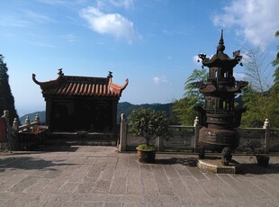 衡山古雅寺庙建筑风景