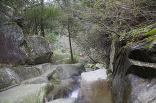 衡山山间清幽溪流景色