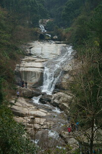 衡山山间溪流瀑布自然美景