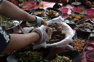 街头美食制作现场