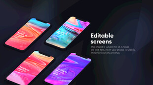 手机 UI 样机 流体渐变背景