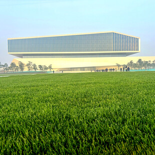 田野旁的现代建筑