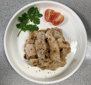 香煎黑胡椒鸡肉块
