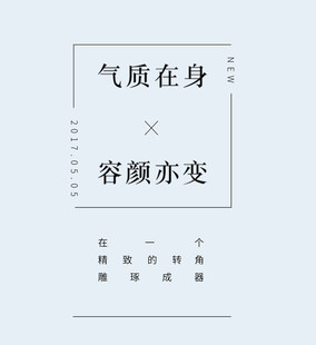 气质容颜主题文字排版设计