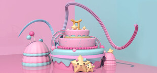 赛博舞台 科技展台 C4D 场