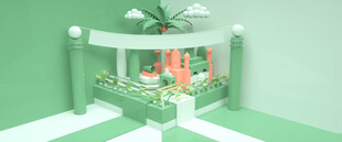 赛博舞台 科技展台 C4D 场