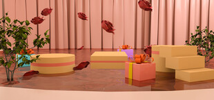 赛博舞台 科技展台 C4D 场