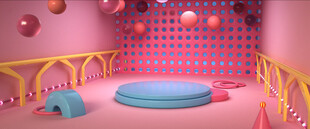 赛博舞台 科技展台 C4D 场