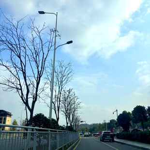 冬日城郊道路景象