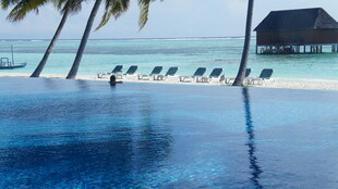 马尔代夫海景泳池风光