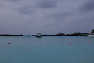 宁静海域中的船只与浮标