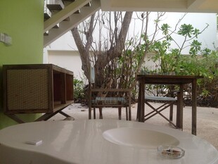 户外庭院休闲桌椅场景