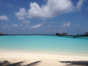 马尔代夫美丽海岛沙滩海景风光