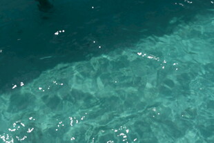 清澈碧蓝的海底海水景象