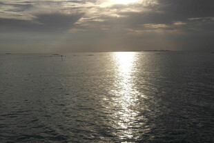 马尔代夫海上落日余晖美景