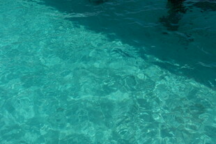 马尔代夫清澈见底的泳池水面