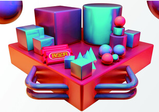 3D 几何场景 C4D 立体场