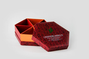 六角礼盒 红色礼盒 中式礼盒