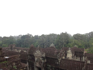 古老柬埔寨寺庙遗址景观