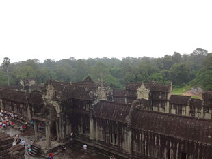 吴哥窟古建筑俯瞰景观