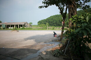 越南乡村户外场景中的静谧角落