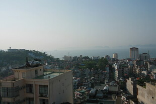 越南城市远景俯瞰景观