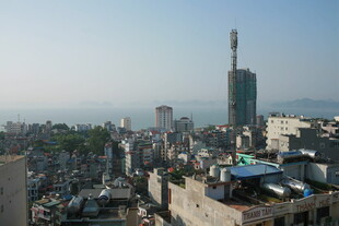 越南城市高楼景观俯瞰