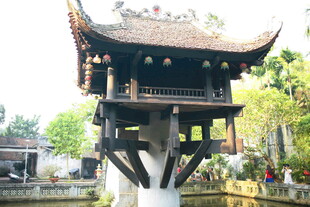 越南越南独柱寺古建筑景观