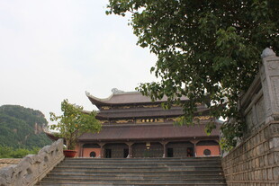 越南古雅中式庙宇建筑景观