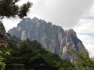 巍峨黄山 山峦与松景