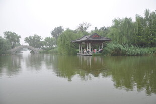 湖畔亭阁 静谧水乡景致