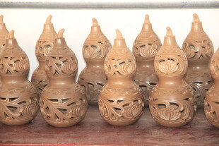 精美雕刻葫芦工艺品展示