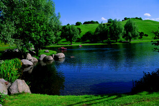 德国湖畔绿意美景