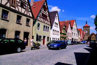 德国欧洲小镇街道风景