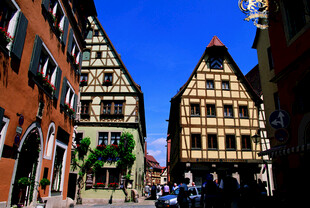 德国欧洲小镇特色建筑街景