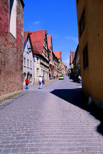 德国欧洲小镇的静谧街道