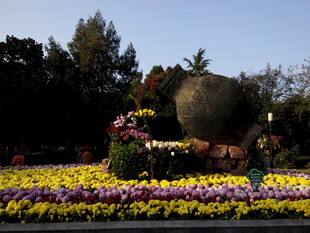 花园中的大型雕塑景观