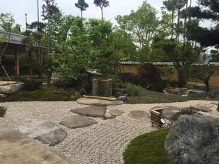 日本日式禅意庭院景观