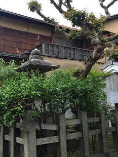 日本日式庭院中的古朴景致