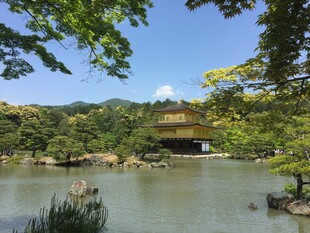 日本日式园林湖畔美景