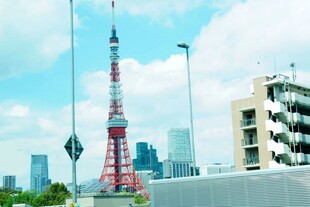 日本东京塔城市景观