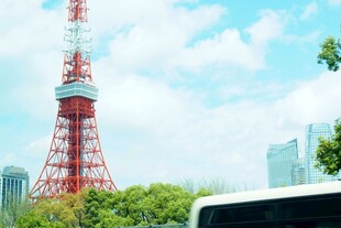 日本东京铁塔城市风景