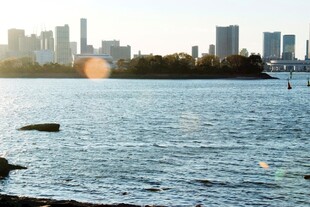 日本城市湖畔风光