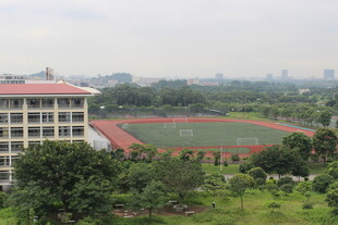 广医校园操场及教学楼景观
