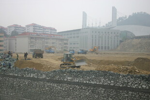建筑工地施工场景