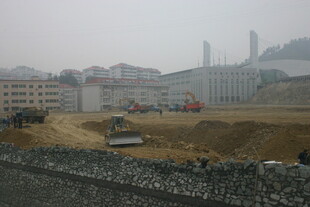城市工地施工场景