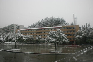 雪后校园建筑景观